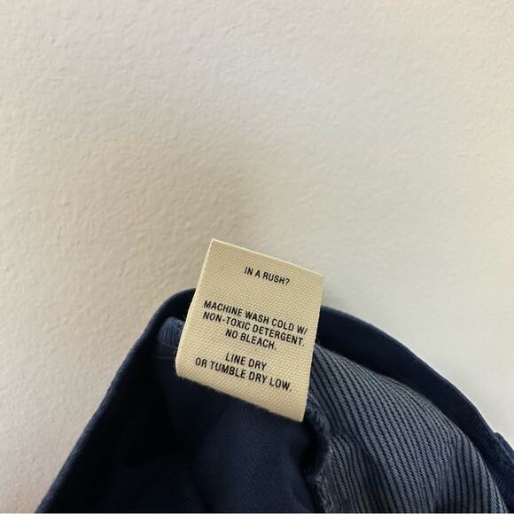 Alex Mill Trousers Womens 4 Blue Twill Pants Cotton Straight Leg Casual - Picture 4 of 7